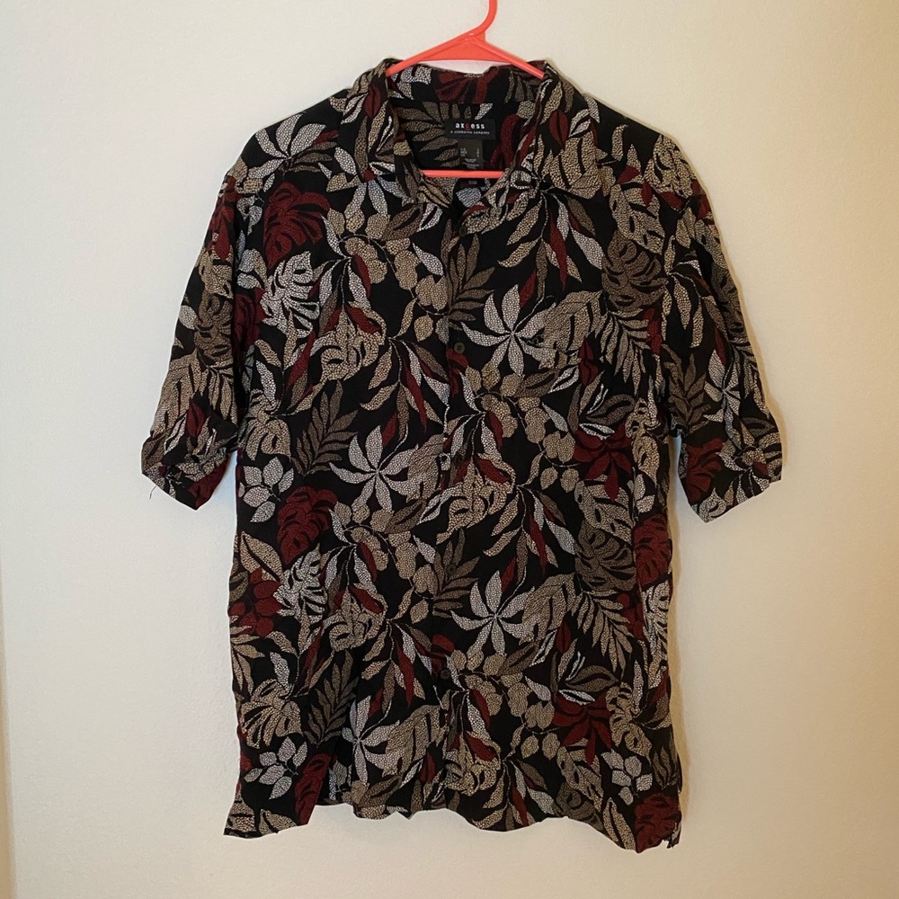 Black and Red Hawaiian Shirt